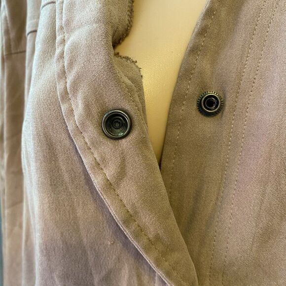 VTG Hastings & Smith Women Jacket Sz L Tan Snap Button Pocket Western Old Money - Picture 10 of 11